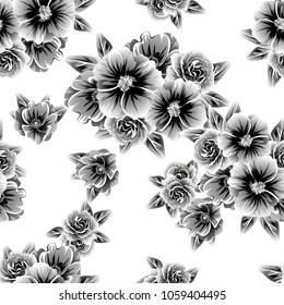 Abstract elegance seamless pattern with floral background