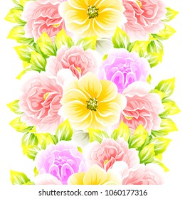 Abstract elegance seamless pattern with floral background