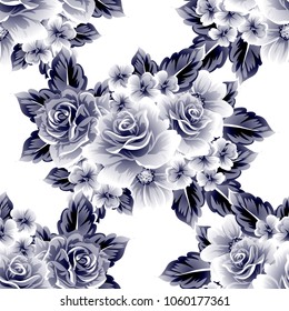 Abstract elegance seamless pattern with floral background