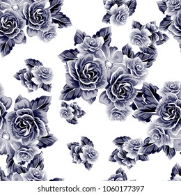 Abstract elegance seamless pattern with floral background