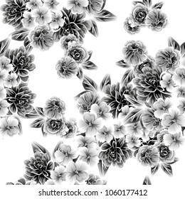 Abstract elegance seamless pattern with floral background