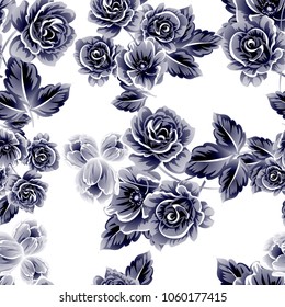 Abstract elegance seamless pattern with floral background