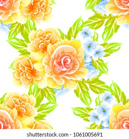 Abstract elegance seamless pattern with floral background