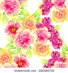 Abstract elegance seamless pattern with floral background