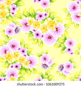 Abstract elegance seamless pattern with floral background