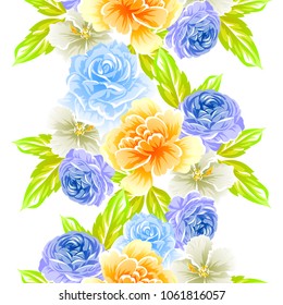 Abstract elegance seamless pattern with floral background