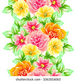 Abstract elegance seamless pattern with floral background