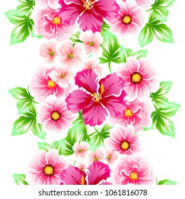 Abstract elegance seamless pattern with floral background
