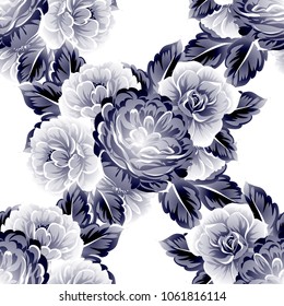 Abstract elegance seamless pattern with floral background
