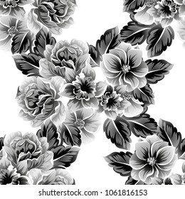 Abstract elegance seamless pattern with floral background