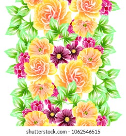 Abstract elegance seamless pattern with floral background