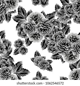 Abstract elegance seamless pattern with floral background