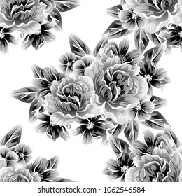 Abstract elegance seamless pattern with floral background