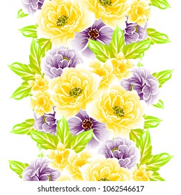 Abstract elegance seamless pattern with floral background