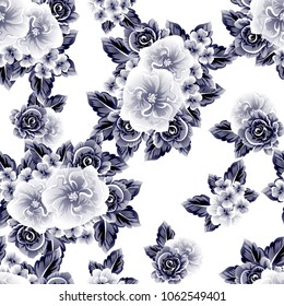 Abstract elegance seamless pattern with floral background