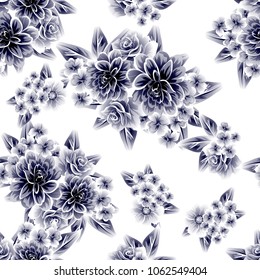Abstract elegance seamless pattern with floral background