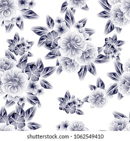 Abstract elegance seamless pattern with floral background