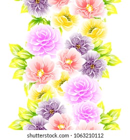 Abstract elegance seamless pattern with floral background