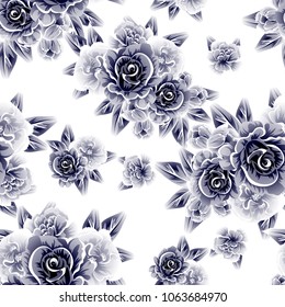 Abstract elegance seamless pattern with floral background