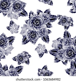 Abstract elegance seamless pattern with floral background
