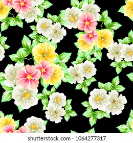 Abstract elegance seamless pattern with floral background