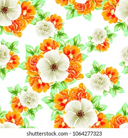 Abstract elegance seamless pattern with floral background