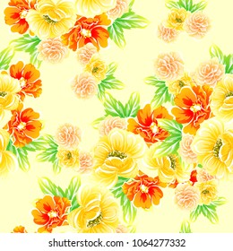 Abstract elegance seamless pattern with floral background