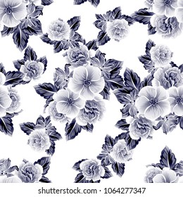 Abstract elegance seamless pattern with floral background
