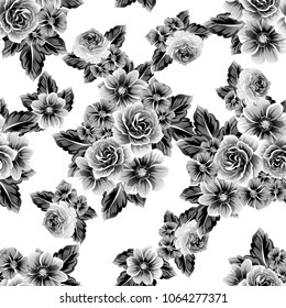 Abstract elegance seamless pattern with floral background Abstract elegance seamless pattern with floral background