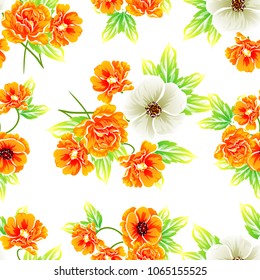 Abstract elegance seamless pattern with floral background