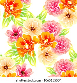 Abstract elegance seamless pattern with floral background