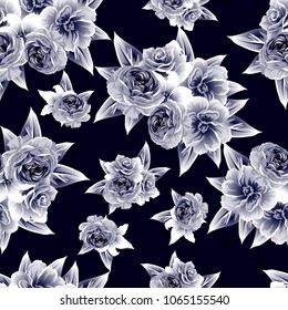 Abstract elegance seamless pattern with floral background