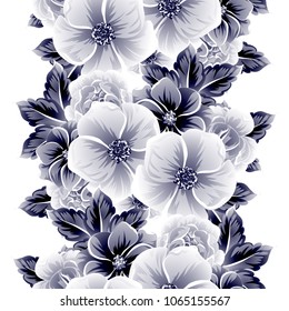 Abstract elegance seamless pattern with floral background