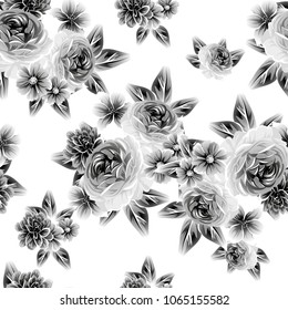 Abstract elegance seamless pattern with floral background