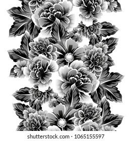 Abstract elegance seamless pattern with floral background