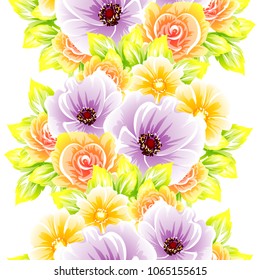 Abstract elegance seamless pattern with floral background