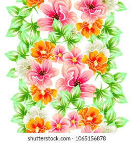 Abstract elegance seamless pattern with floral background