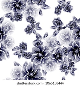 Abstract elegance seamless pattern with floral background