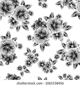 Abstract elegance seamless pattern with floral background