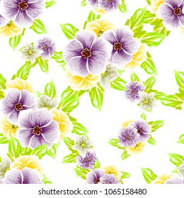 Abstract elegance seamless pattern with floral background