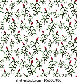 Abstract elegance seamless pattern with floral background