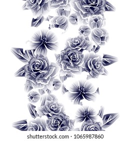 Abstract elegance seamless pattern with floral background