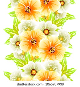 Abstract elegance seamless pattern with floral background
