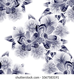 Abstract elegance seamless pattern with floral background