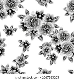 Abstract elegance seamless pattern with floral background