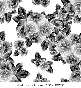 Abstract elegance seamless pattern with floral background