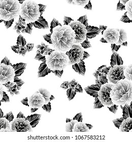 Abstract elegance seamless pattern with floral background