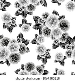 Abstract elegance seamless pattern with floral background