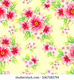 Abstract elegance seamless pattern with floral background