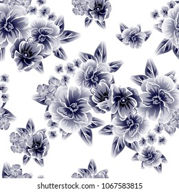 Abstract elegance seamless pattern with floral background